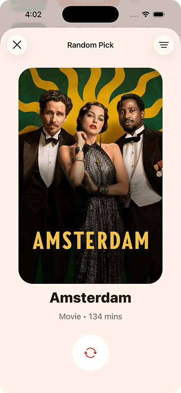 Random Pick suggesting Amsterdam
